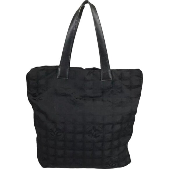 471175AJ (V2) Chanel Tote Bag Travel Line Black Nylon - Picture 2 of 13